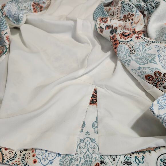 Chico's Women's Multi-Color Paisley Open Front Blazer Jacket Size 1 (Medium) - Picture 7 of 12